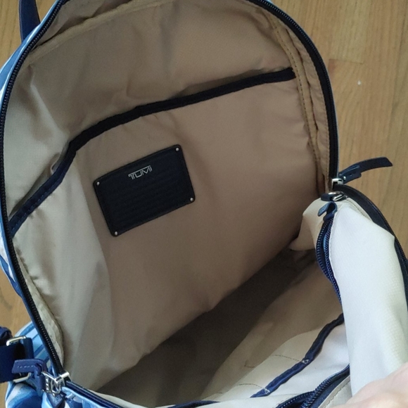 Tumi Voyageur Halle Backpack Morrocan Blue Stripe - Picture 4 of 8